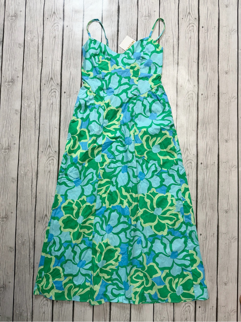 Nwt Show Me Your Mumu Women's M Green Spring Tiffany Floral Allegra Midi Dress